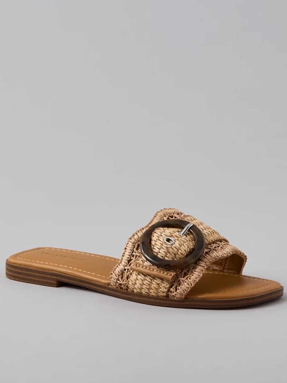 AE Raffia Buckle Slide Sandal - Picture 2 of 5